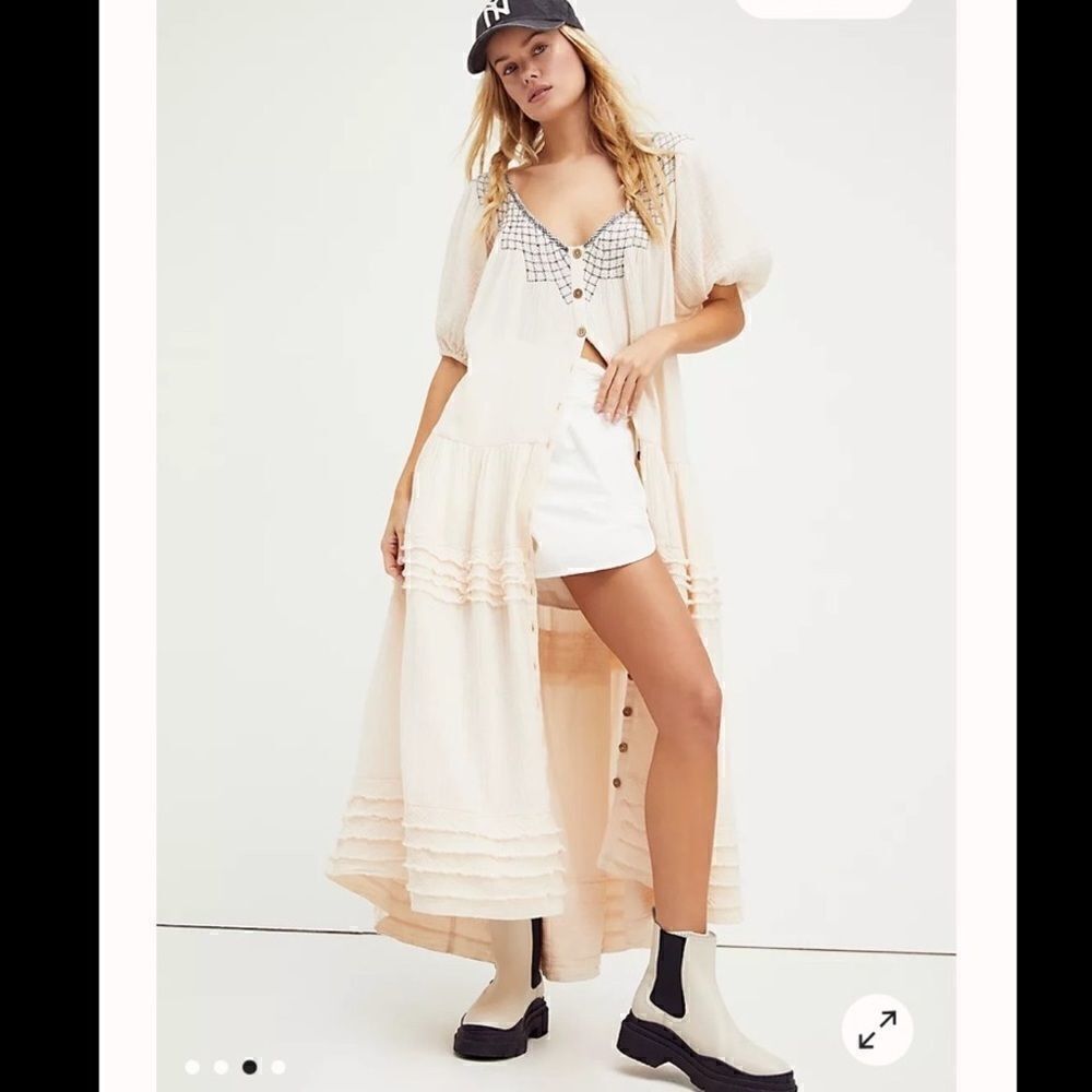 NEW FREE PEOPLE SUNDAY STROLL MAXI DRESS - Picture 4 of 6